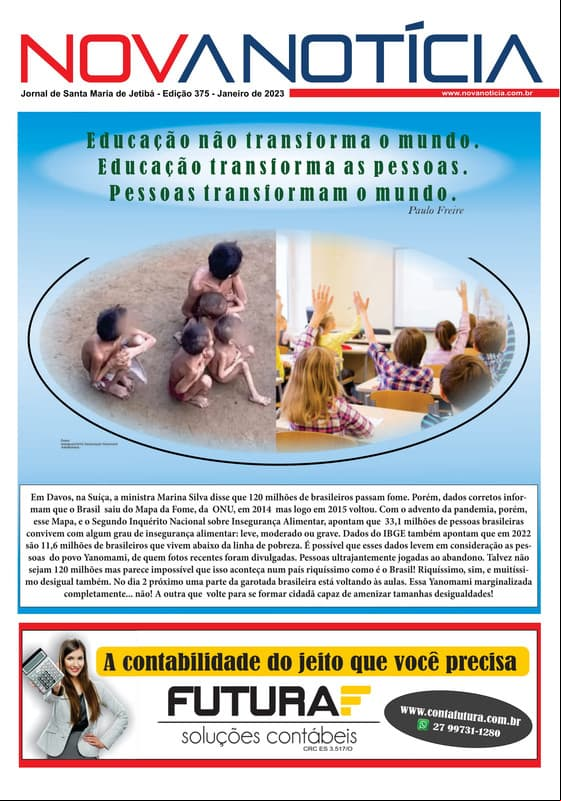 SAIU A EDIÇÃO 375 DO JORNAL NOVANOTICIA. LEIA AGORA! 